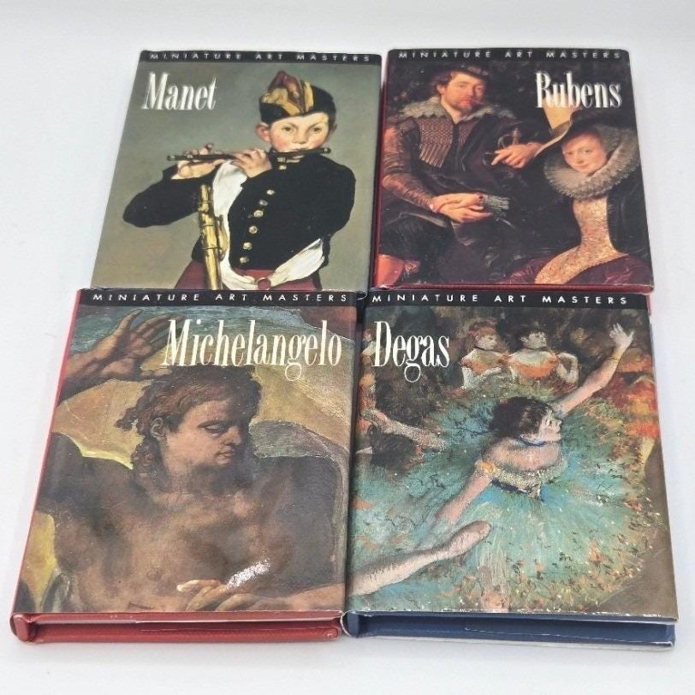 Vintage Miniature Art Masters Book Set Nelson Regency Manet Degas Rubens 4pc